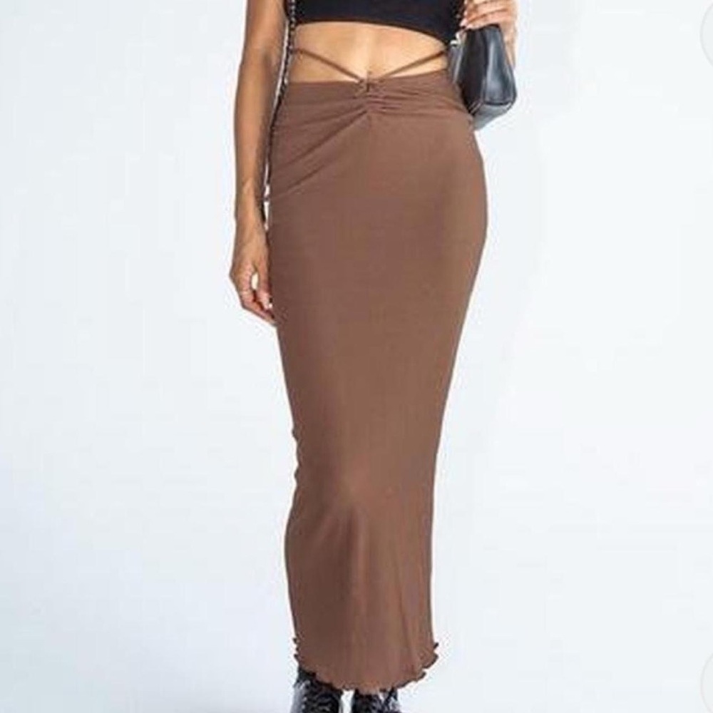 Princess Polly Brown Maxi Skirt
